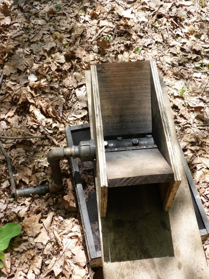 Mr. Gilmore's homemade charcoal grinder.