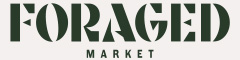 Banner image for Foraged.Market. The word Foraged in large, dark green text over market in smaller text of the same color on an off-white background.